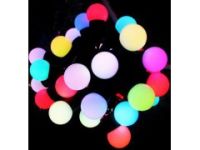 圣诞商场亮化装饰七彩球泡灯串 led圣诞防水球泡彩灯