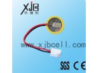 深圳记忆时钟芯片CR2032电池，CR2032加脚电池厂家