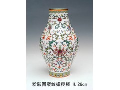 粉彩瓷花瓶，装饰花瓶，陶瓷工艺摆件花瓶
