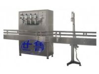 半自動四頭油類灌裝線-魚油自動油灌裝機-核桃油自動灌裝機