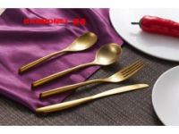 Sambonet系列金色 拉丝工艺 西餐刀叉多种工艺加工定制