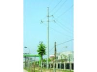 電力輸電鋼桿，電力輸線鋼桿。
