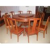 厂家直销-大果紫檀-160圆台配祥和餐椅11件套-红木家具
