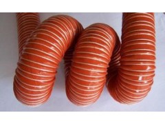 红色高温软管,红色硅胶高温管，耐高温矽胶布风管