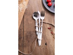 不锈钢刀叉勺 经典GOA白柄银色 Leon系列 高档西餐餐具