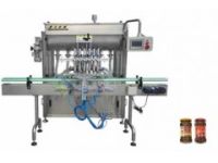 大顆粒黃豆醬灌裝機(jī)選星火:6頭攪拌豆瓣醬灌裝機(jī)