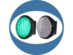 供应BBM LED交通信号灯 100mm绿色双透镜信号灯