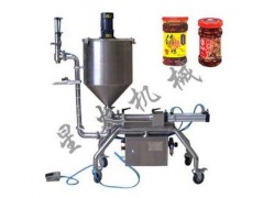 北京豆瓣酱灌装机_辣椒酱灌装机，专业大颗粒酱料设备