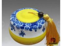 2兩裝陶瓷茶葉罐批發(fā)，杭州茶葉罐定做，西湖龍井茶葉罐